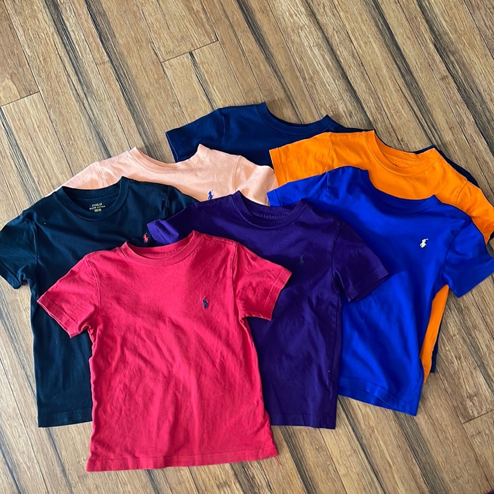 Red, Black, Purple, Navy Blue, Peach, Orange, Royal Blue Polo Tee Shirts $9 each